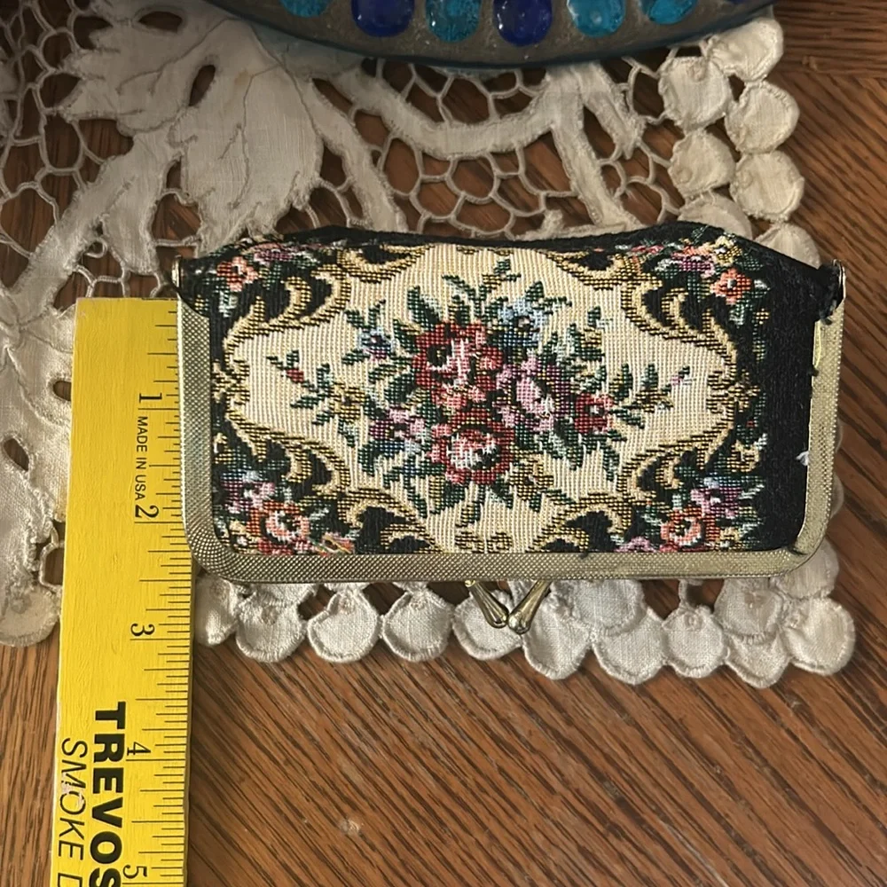 Vintage Floral Tapestry Cosmetic Case